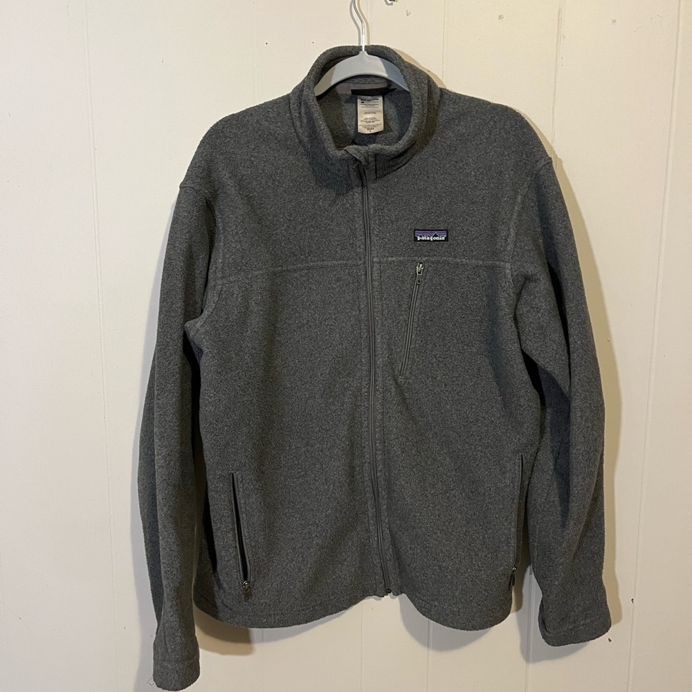 Patagonia synchilla grey zip fleece jacket mens large